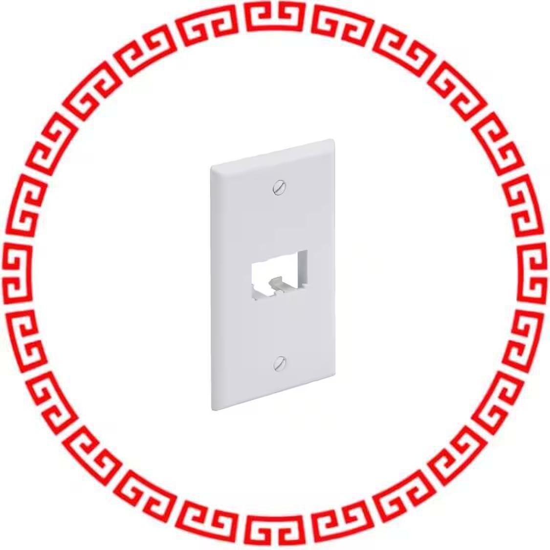 CFP4BL FACEPLATE, 4 PORT, CLASSIC, BLAC