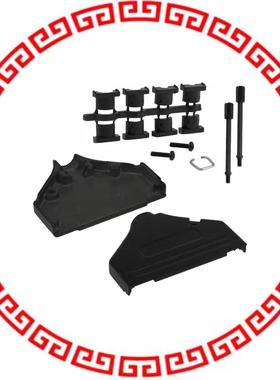 970-037-040R011 BACKSHELL DB37 DIE CAST BLK CHRM