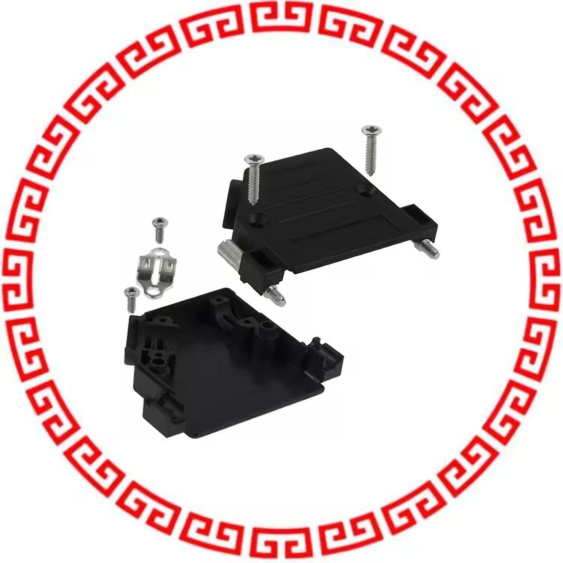 974-025-010R011 BACKSHELL DB25 BLACK PLAST 40DEG