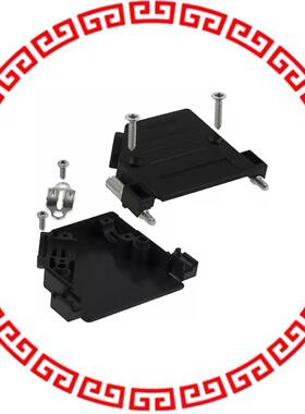 974-025-010R011 BACKSHELL DB25 BLACK PLAST 40DEG