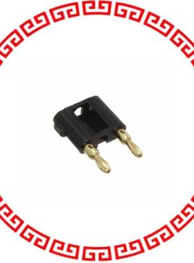 BU-P2244-0 PLUG MINI DOUBLE BANANA BLACK