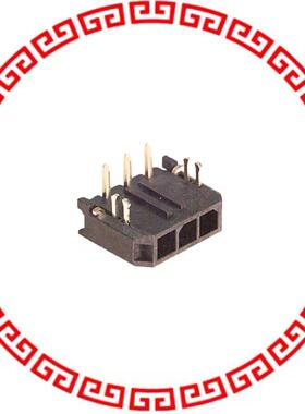 436500304 CONN HEADER 3POS R/A W/CLIP GOLD