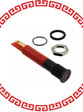 Q8F1BXXHR02E 8MM FLSH BLK CHRM HYPR RED 2VDC