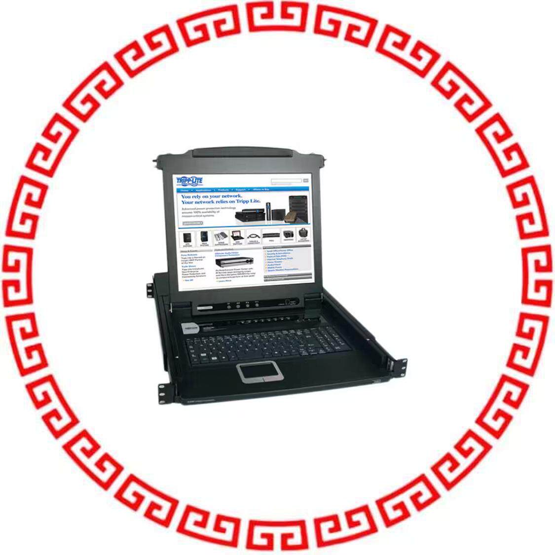 B020-008-17 SWITCH KVM 8PORT 1U W/LCD PS/2