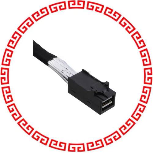 8US4-AA119-00-1.00 TWINAX HD MINISAS ST-ST W/SB 1M