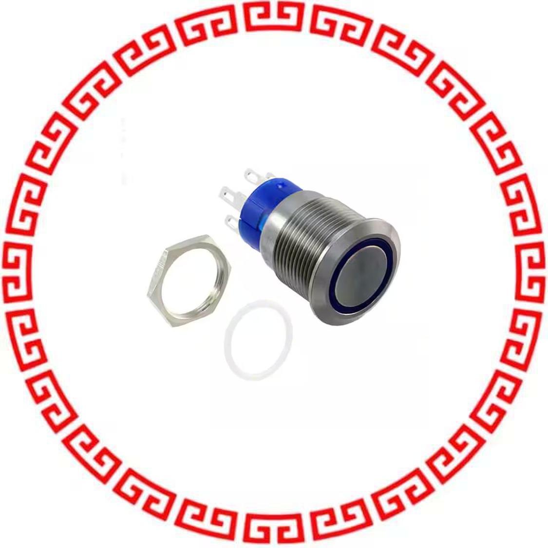 AV1921E724Q04 SWITCH PUSHBUTTON DPST 3A 250V