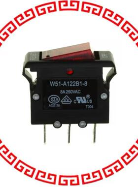 W51-A122B1-8 CIR BRKR THRM 8A 250VAC 50VDC