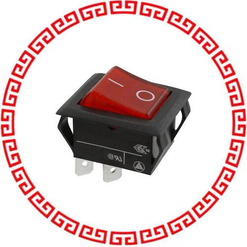 C1353ARBR2-602AW-B SWITCH ROCKER DPST 20A 250V