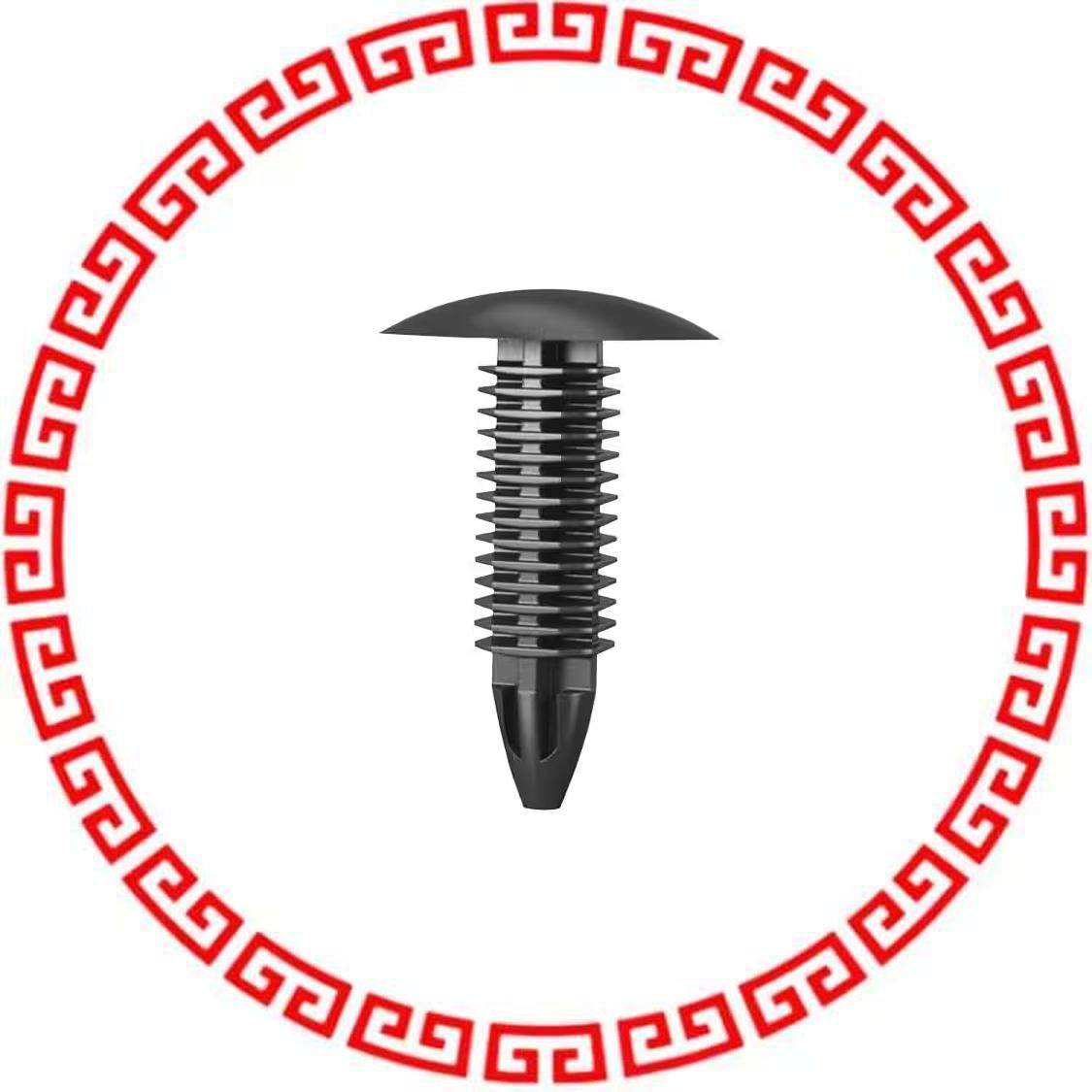 167005069902 BLACK NYLON 6/6 FIR TREE RIVETS,