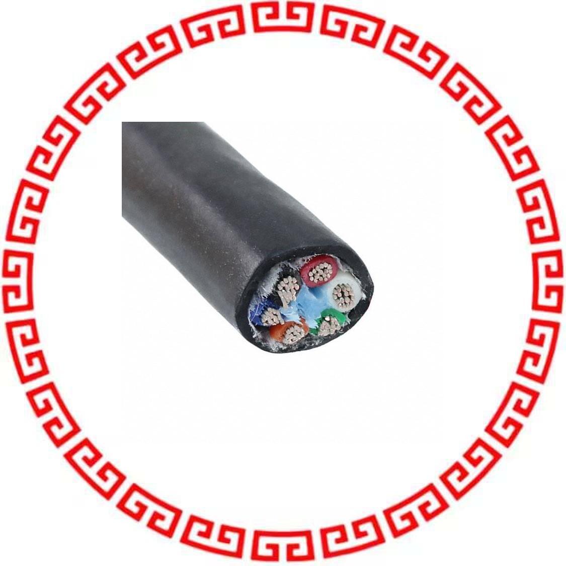 25066 BK005 CABLE 6COND 18AWG BLACK 100'