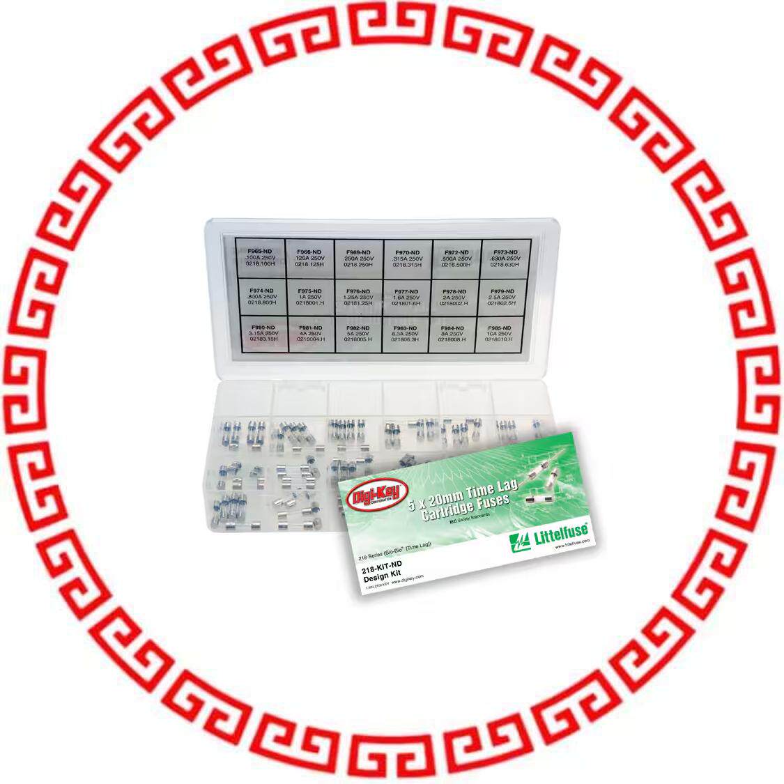 218P-KIT FUSE KIT CARTRDGE 0.1-10A 90PC