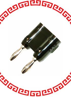 BU-P1330-0 4MM DUAL BANANA PLUG BLK