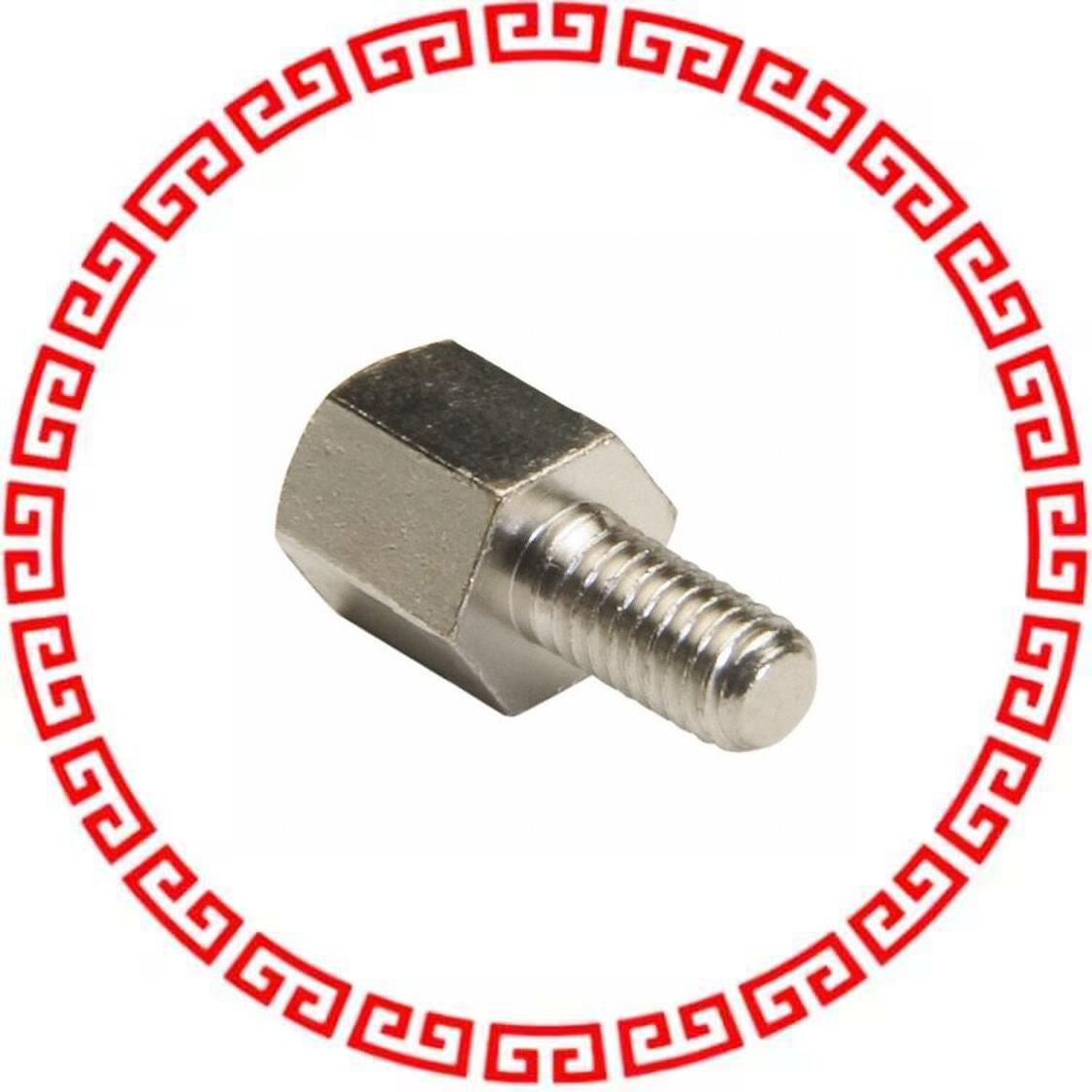 R30-3000602 HEX STANDOFF M3X0.5 BRASS 6MM