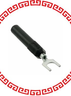3777A-0 BANANA JACK/SPADE LUG #8-10 BLK