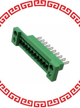707316 TERM BLK HEADER 10POS GREEN