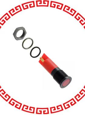 Q14F1BXXHR02E 14MM FLSH BLK CHRM HYPR RED 2VDC