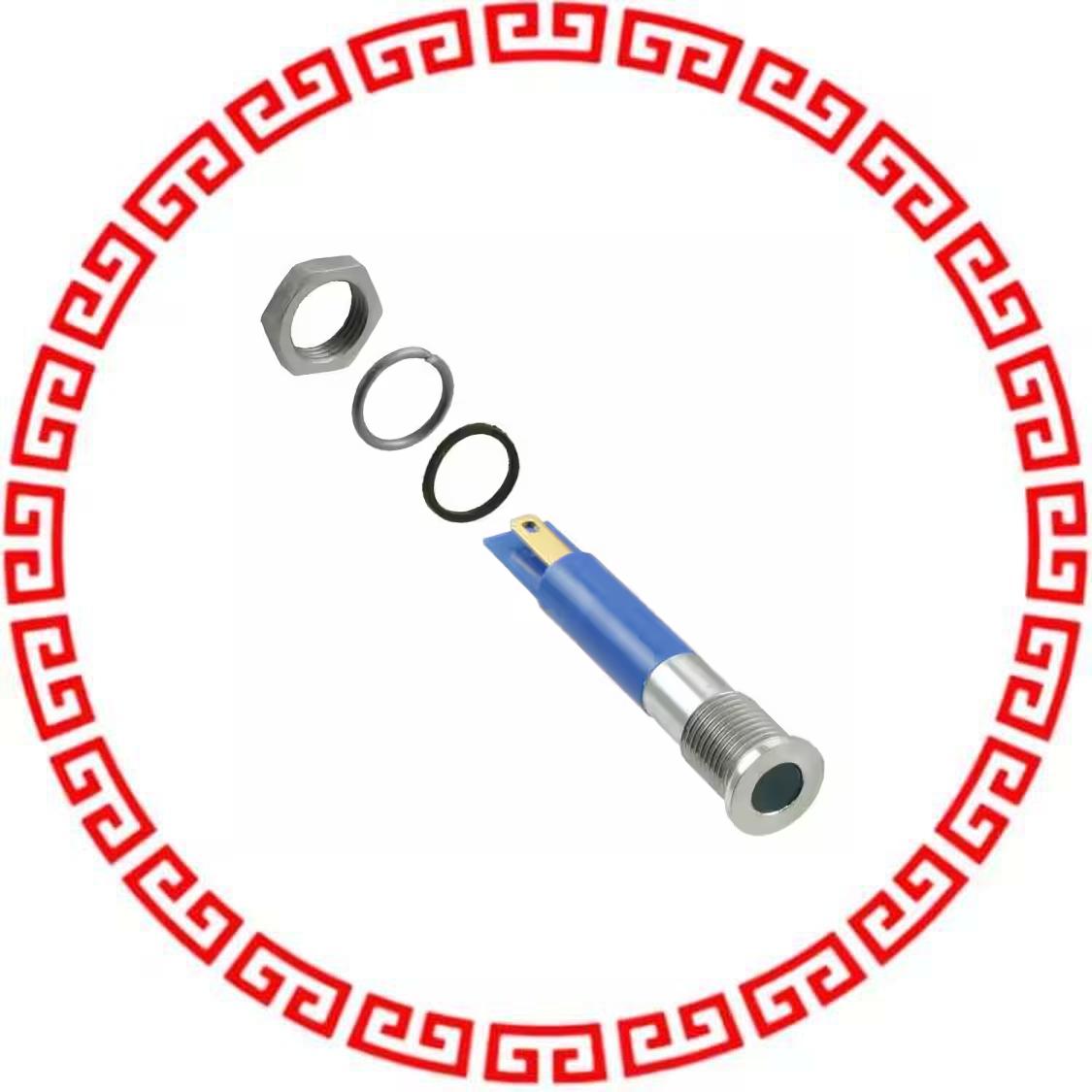 Q8F1CXXB12E INDICATOR 12V 8MM FLUSH BLUE