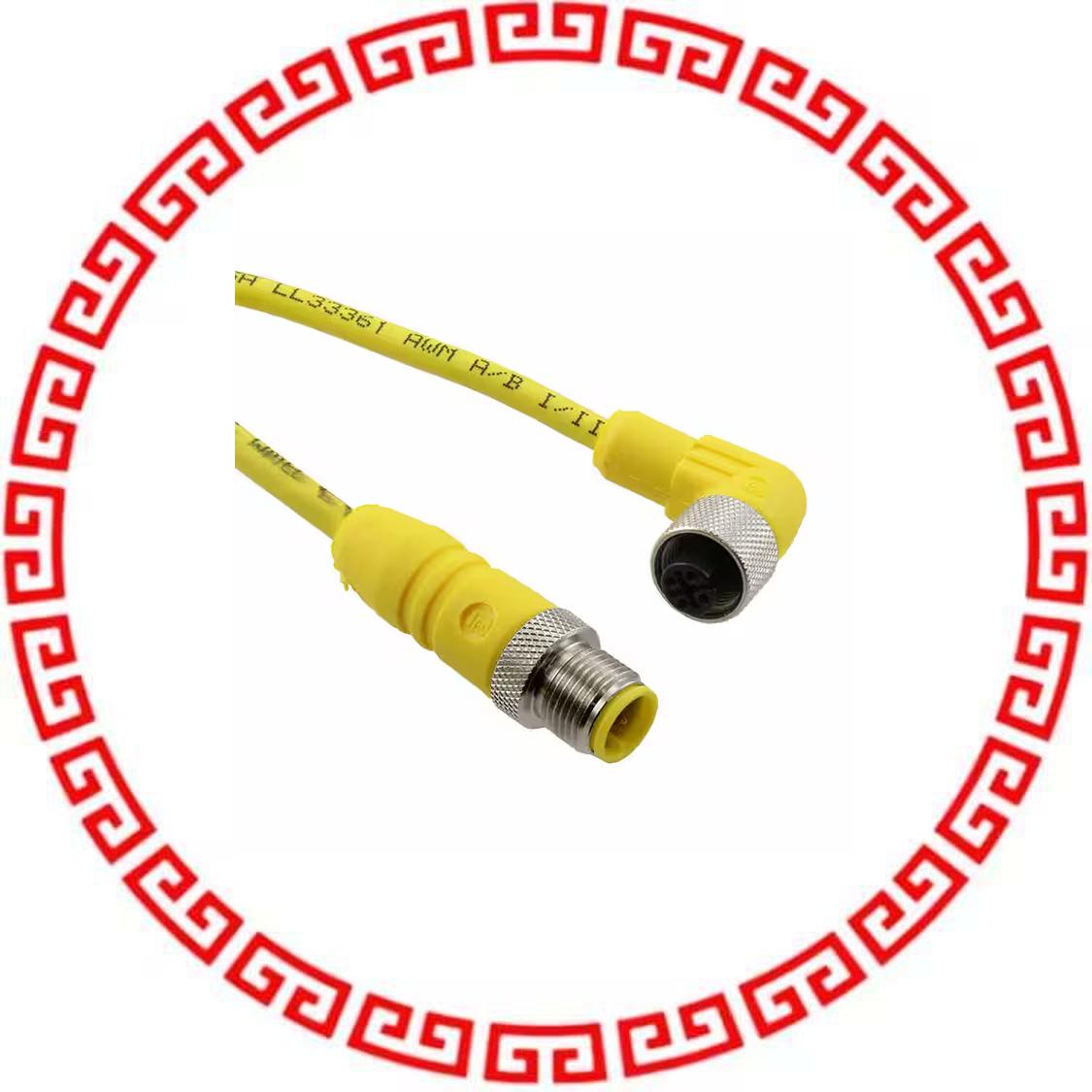 RST 4-RKWT 4-633/1M CBL FMALE RA TO MALE 4POS 3.28'