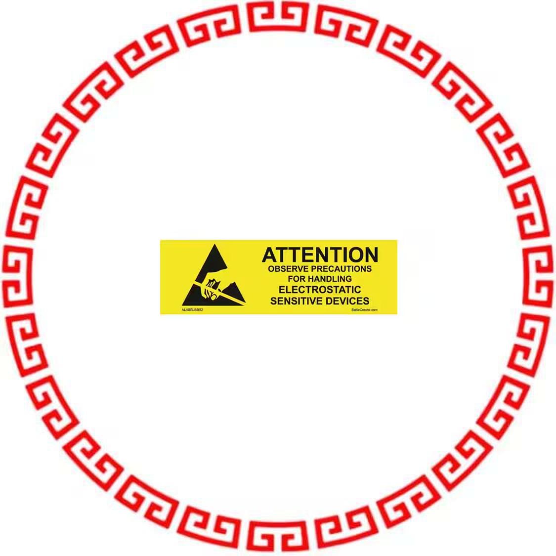 ALABEL5/8X2 LABEL ESD/STATIC 2