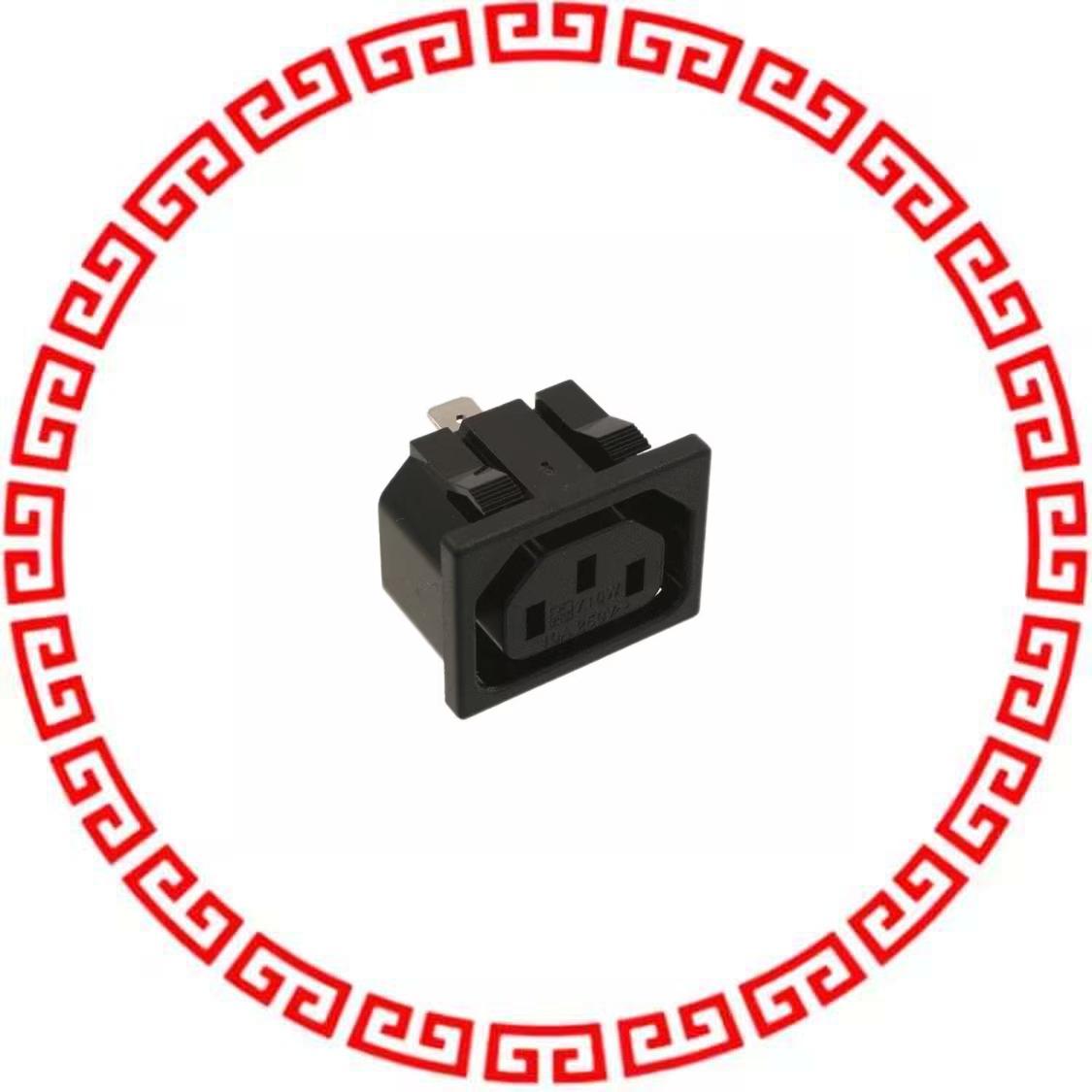 716W-X2/03 PWR ENT RCPT IEC320-2-2F PNL QC