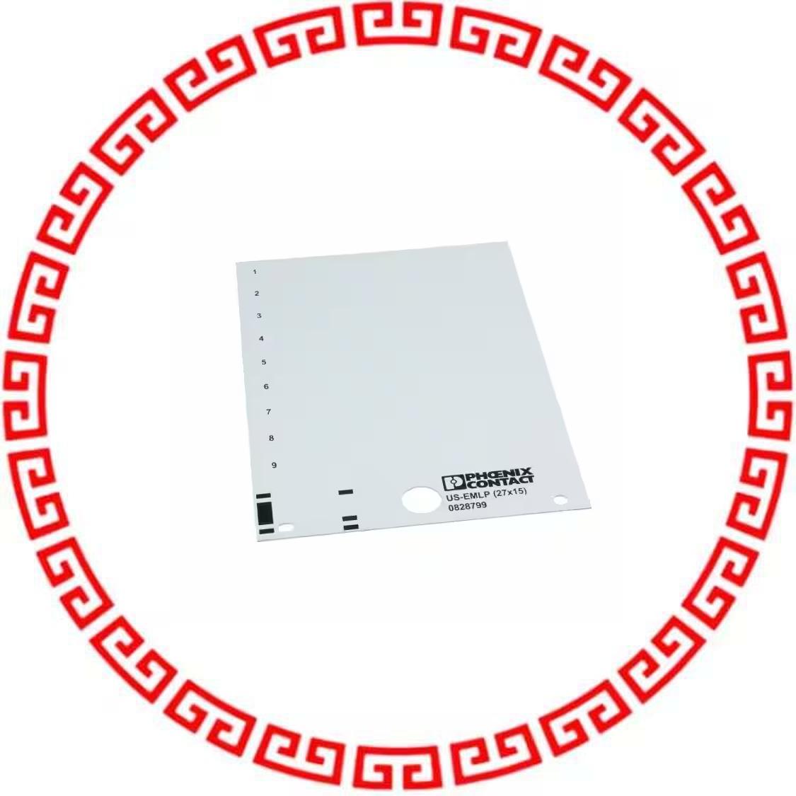 828799 PLASTIC LABEL CARD WHITE UNLABEL