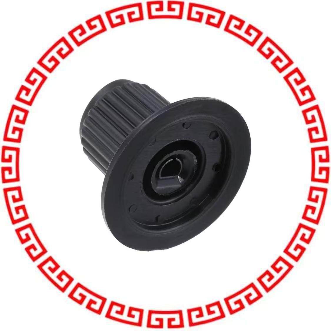 11K5015-JCNB KNOB KNURLED W/SKRT 0.125 PLAST