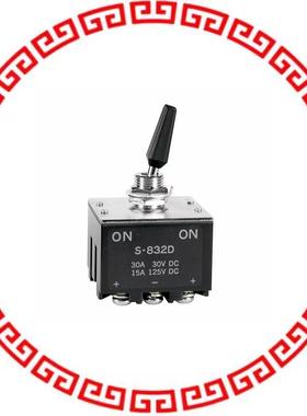 S832D SWITCH TOGGLE 3PDT 30A 30V