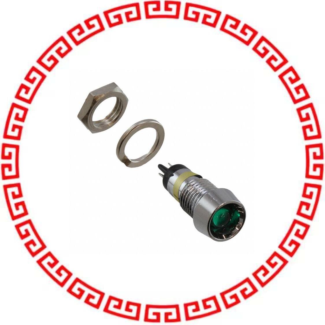 6072212110F LED PNL IND 7MM GRN RECESS