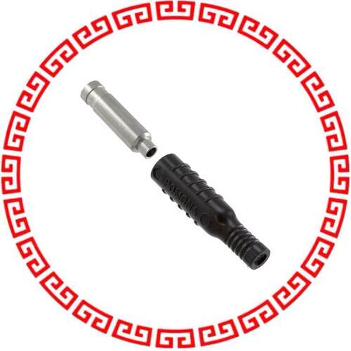 5168-0 BANANA JACK W/BOOT 14-16AWG BLK