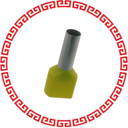 3201013 CONN FERRULE 2WIRE 10AWG YELLOW