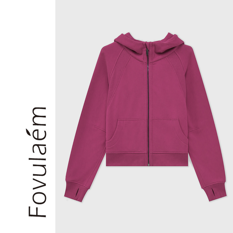 新款纯色长袖短外套女