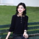 女秋冬内搭毛衣 纹全羊毛套头针织衫 假两件Polo领 枫竺智性风格