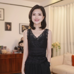 轻塑蕾丝美背文胸一体背心透气纯色内搭 自带胸垫 枫竺女装 薄款