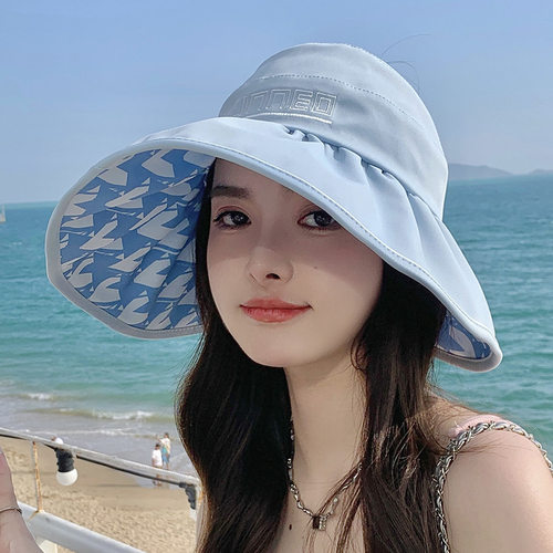 休闲防晒帽子双面大帽檐百搭春夏