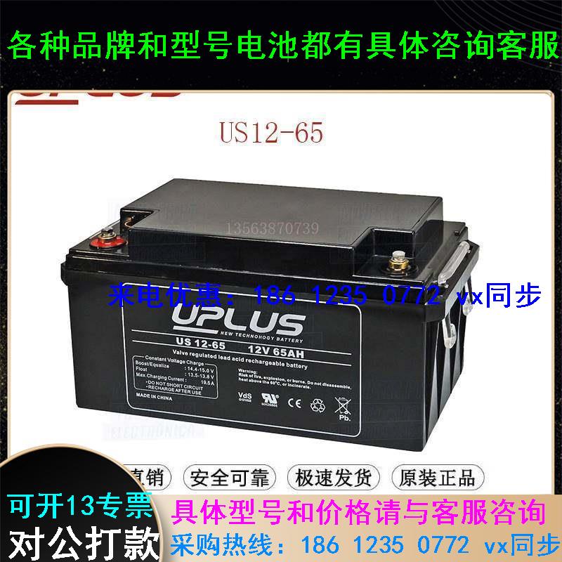 UPLUS蓄电池12V100AH 照明 直流屏 UPS应急 铅酸免维护 USC12-100