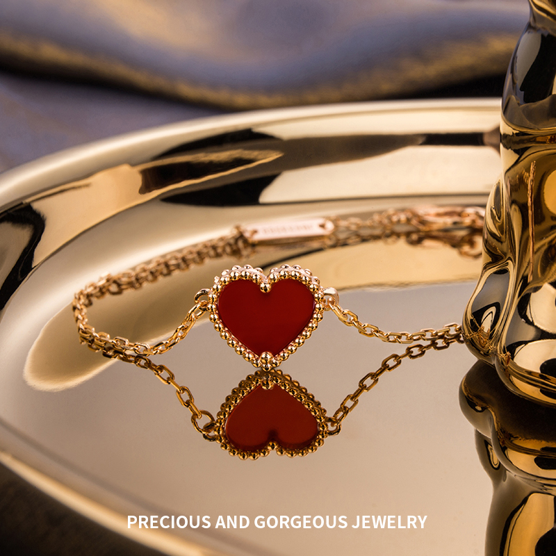 爱心项链女纯银时尚轻奢锁骨链