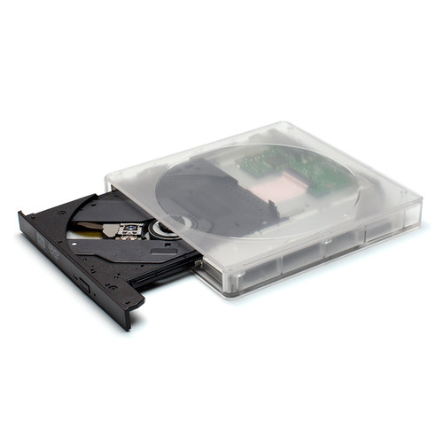 速发C款工厂 透明DVD刻录机台式外接TY移E-新+.0P动光驱盒