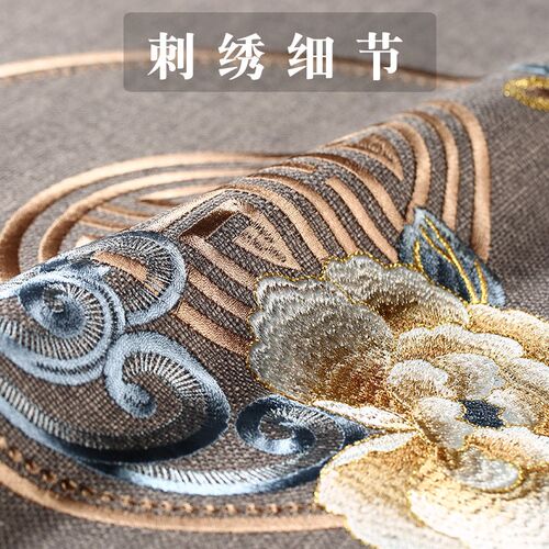 速发新中式床头柜盖布高级客厅茶几垫布边柜小方几长条盖巾茶台布