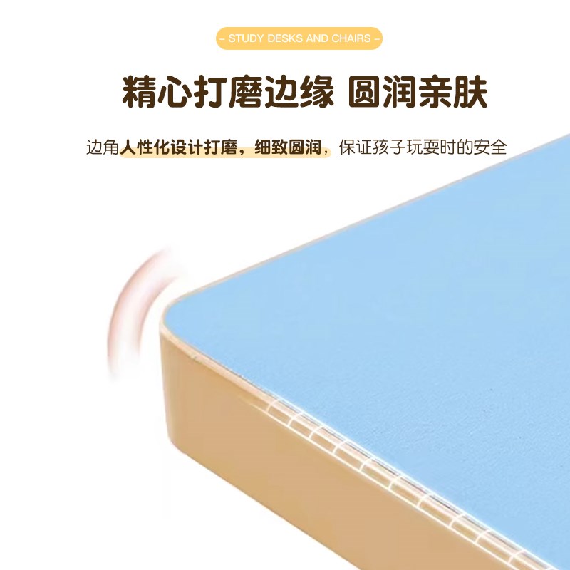 速发圆形美术培训桌椅学生彩色绘画桌学校辅导课桌团体活动阅览桌