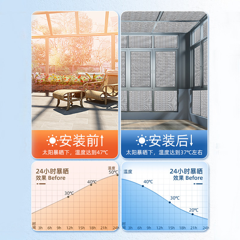 速发遮窗帘防晒卧室遮光布玻璃窗台遮挡帘光房窗户珍珠隔热神器