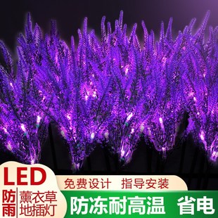 速发户外防水地能薰衣草灯场广公园草坪太插景观灯花装饰灯