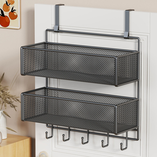 速发门后置物柜挂门上挂钩挂衣架免打孔超薄挂挂柜门衣架侧面架篮