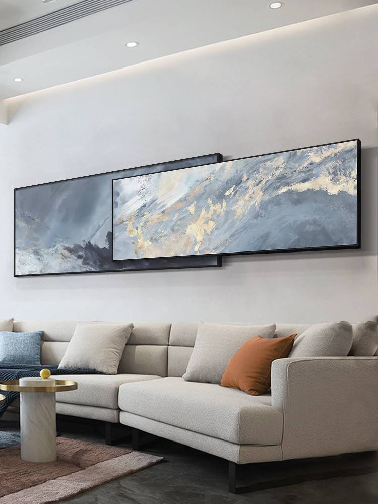 星川现代简约客厅装饰画抽象轻奢沙发背景墙挂画高端大气壁画星辰