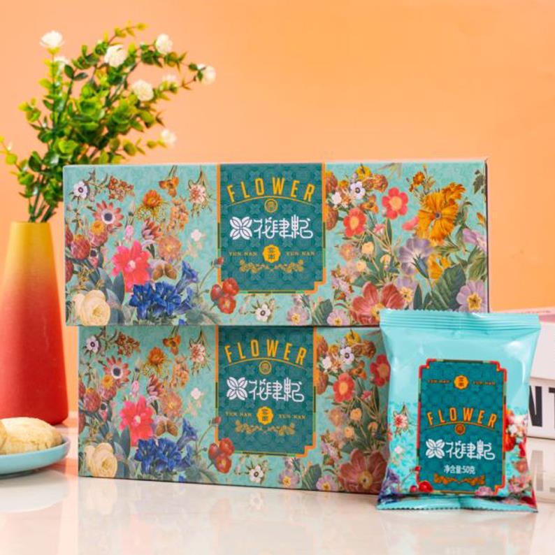 【花肆纪丽江实体店同款】鲜花饼手工现烤酥皮玫瑰花糕点解馋零食