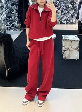 2026春季新款套装慵懒拉链卫衣MBF1SWS002 阔腿休闲裤MBF1PAT005