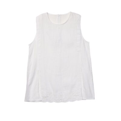 主图有尺码表【晓雯】夏季亚麻透气百搭气质背心上衣 N595-9156