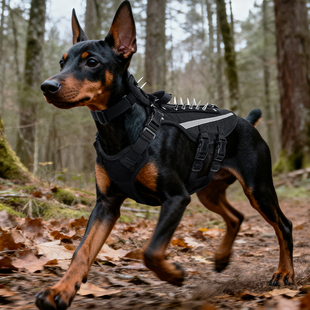 战术狗狗胸背防爆冲宠物胸背大小型犬防狗狗咬铆钉胸背反光遛狗绳