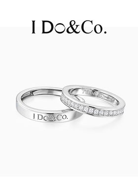 I Do&Co.情书情侣对戒999纯银轻奢戒指一对 纪念日礼物送男女朋友