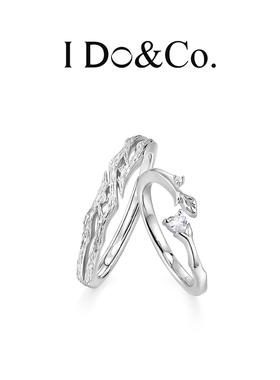 I Do&Co.荆棘玫瑰情侣对戒银戒指小众轻奢 纪念日礼物送男女朋友