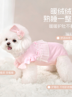 比熊夫人小型犬狗狗秋冬绝育服护肚包肚衣家居服比熊马尔济斯衣服